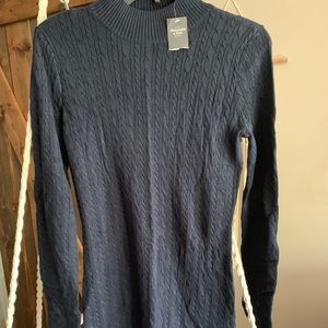 NWT Abercrombie & Fitch Navy Blue Sweater Dress S